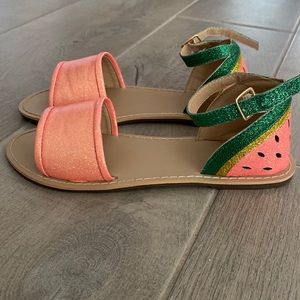 Worn once Crewcuts Watermelon Glitter Girls Sandals